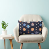 宇宙をテーマにした惑星と星のデザイン ランバークッション (椅子)