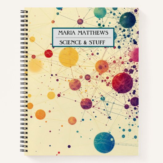 宇宙をテーマにした惑星カスタムノートブック ノートブック (正面)