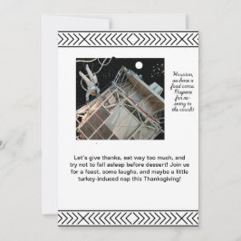 宇宙をテーマにした感謝祭の招待状 招待状