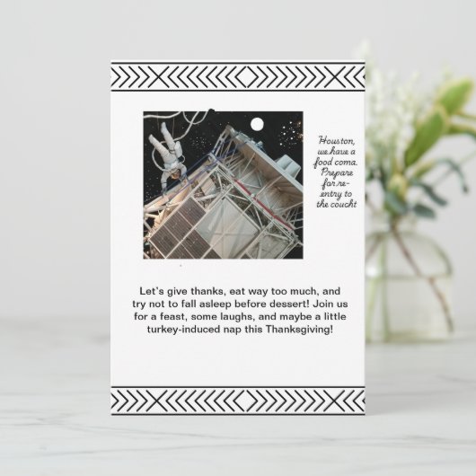 宇宙をテーマにした感謝祭の招待状 招待状 (スタンド正面)