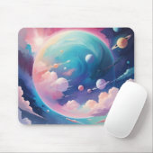 宇宙をテーマにした抽象芸術アート マウスパッド (マウス)