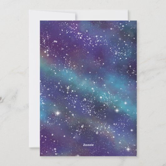 宇宙をテーマにした教室のバレンタインデーのカード シーズンカード (裏面)