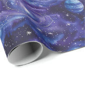 宇宙をテーマにした星と惑星のパターン ラッピングペーパー (ロールコーナー)