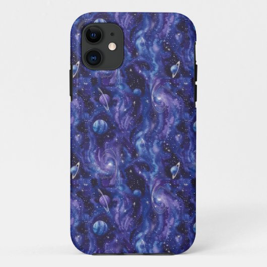 宇宙をテーマにした星と惑星のパターン Case-Mate iPhoneケース (裏面)