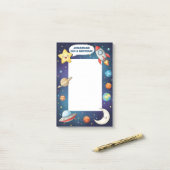 宇宙をテーマにした特別なミツヴァー ポストイット (デスク上)