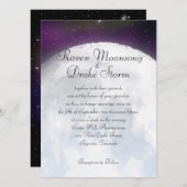 宇宙をテーマにした結婚式への招待 招待状 (正面/裏面)