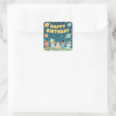 宇宙をテーマにした誕生日おめでとう スクエアシール (バッグ)
