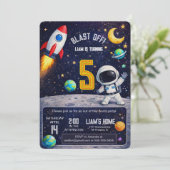 宇宙をテーマにした誕生日の大爆発 招待状 (スタンド正面)