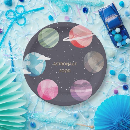 宇宙をテーマにした誕生日パーティー紙プレート ペーパープレート (パーティー)