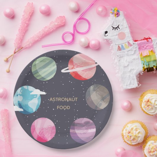 宇宙をテーマにした誕生日パーティー紙プレート ペーパープレート (パーティー)
