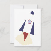 宇宙をテーマにした誕生日会の招待状。ブラスト・オフ 招待状 (裏面)