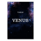 宇宙をテーマにした銀河系天文学スターリーテーブルカード テーブルナンバー (正面)