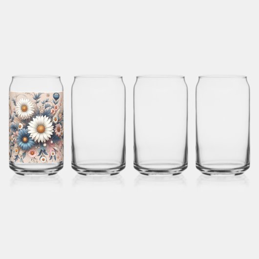 宇宙をデイジーエレガントフローラで変換 ガラス缶 (裏面)