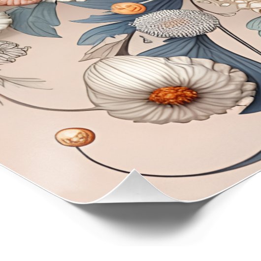 宇宙をデイジーエレガントフローラで変換 ポスター (コーナー)