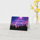 宇宙を信じる カード (黄色い花)