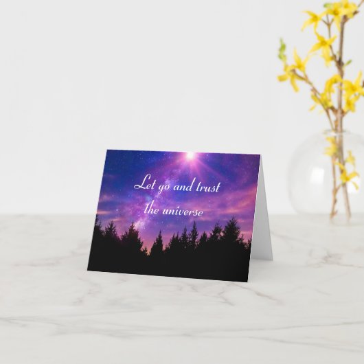 宇宙を信じる カード (黄色い花)