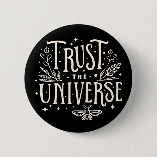 宇宙を信頼する 缶バッジ (正面)