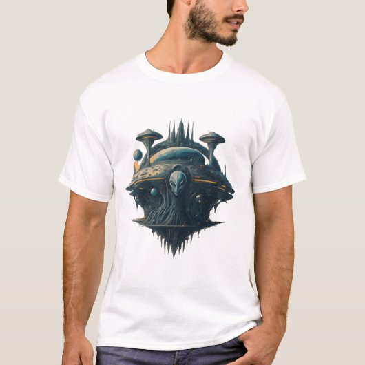 宇宙を受け入れる：宇宙つながりTシャツ Tシャツ (正面)