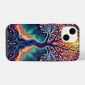 宇宙を彩る輝く樹木 iPhoneケース (裏面横)