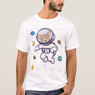 宇宙を征服するコーギー 可愛い宇宙飛行士の犬 銀河 ギフト Tシャツ