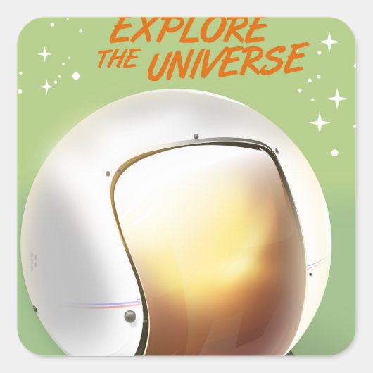宇宙を探検しよう スクエアシール (正面)