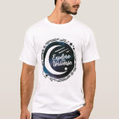 宇宙を探検する スペース&天文学 Tシャツ (正面)