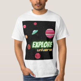 宇宙を探検する Tシャツ