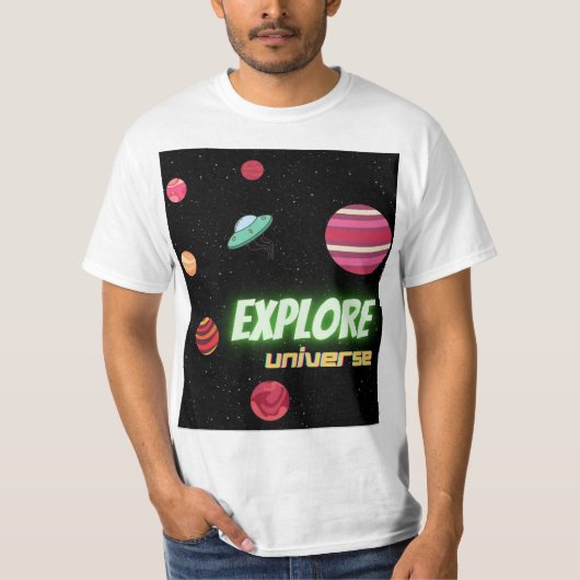 宇宙を探検する Tシャツ (正面)