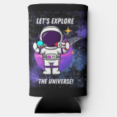 宇宙を探索する スリム缶クーラー (裏面)