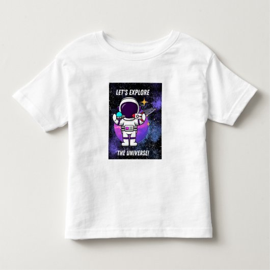 宇宙を探索する トドラーTシャツ (正面)