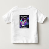 宇宙を探索する トドラーTシャツ (裏面)