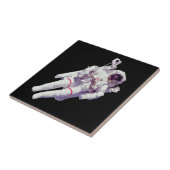 宇宙を探索する：レトロ宇宙飛行士 タイル (側面)