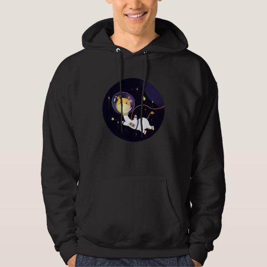 宇宙を探索 可愛い 赤ちゃん キリン 宇宙飛行士 ギ パーカ (正面)