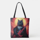 宇宙を揺るがすリフ | 銀河猫の主 トートバッグ (裏面)
