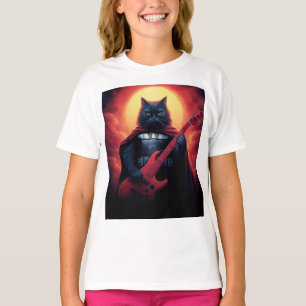 宇宙を揺るがすリフ   銀河猫の主 Tシャツ