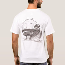 宇宙を横断するSF Tシャツ01 Cバック
