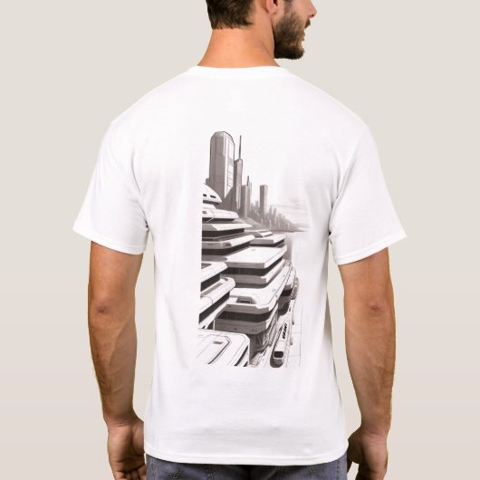 宇宙を横断するSF Tシャツ01 Fバック Tシャツ (裏面)