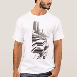 宇宙を横断するSF Tシャツ01 F正面 Tシャツ