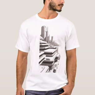 宇宙を横断するSF Tシャツ01 F正面 Tシャツ