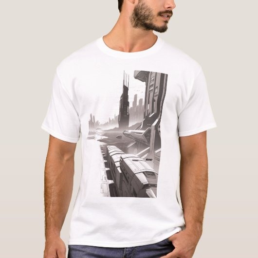 宇宙を横断するSF Tシャツ01 I正面 Tシャツ (正面)