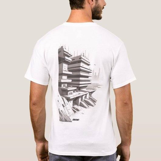 宇宙を横断するSF Tシャツ02 Eバック Tシャツ (裏面)