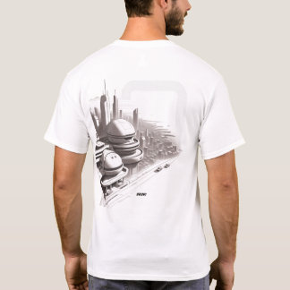 宇宙を横断するSF Tシャツ03 Dバック Tシャツ