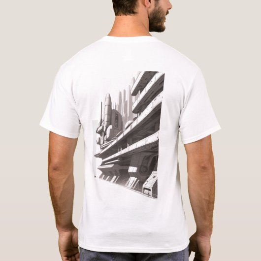 宇宙を横断するSF Tシャツ03 Fバック Tシャツ (裏面)