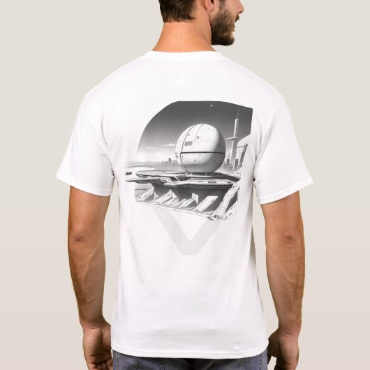 宇宙を横断するSF Tシャツ03 Jバック Tシャツ (裏面)