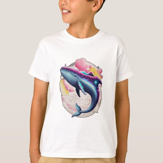 宇宙を泳ぐクジラ Tシャツ (正面)