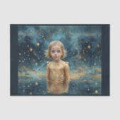 宇宙を背景に輝く星の娘 薄葉紙 (正面)