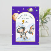 宇宙を超えた子供の誕生日カード 招待状 (スタンド正面)