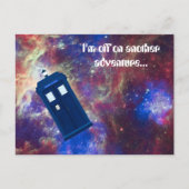 宇宙を通した箱の旅行の気違いの人 ポストカード (正面)