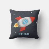 宇宙を駆けるロケット 子供用カスタマイズ クッション (裏面)