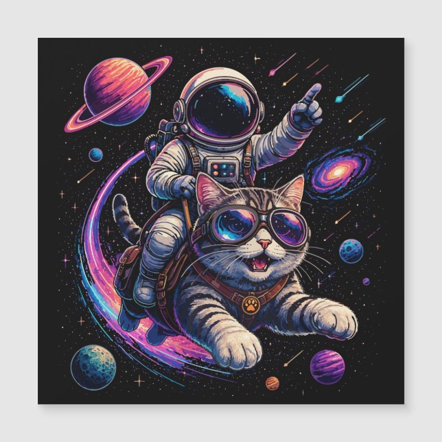 宇宙を駆ける宇宙飛行士猫 (正面)